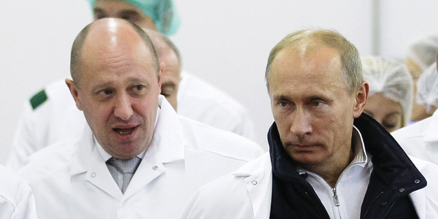 Yevgeny Prigozhin, left, with Russian President Vladimir Putin.