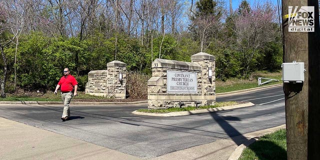 The entrance to Covenant Presbyterian Church, which hosts the Covenant School, where police responded to a mass shooting.