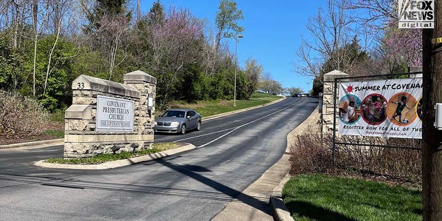 Police cordon off an area after reports of a shooting at The Covenant School, Nashville, Tennessee on Monday, March 27, 2023.