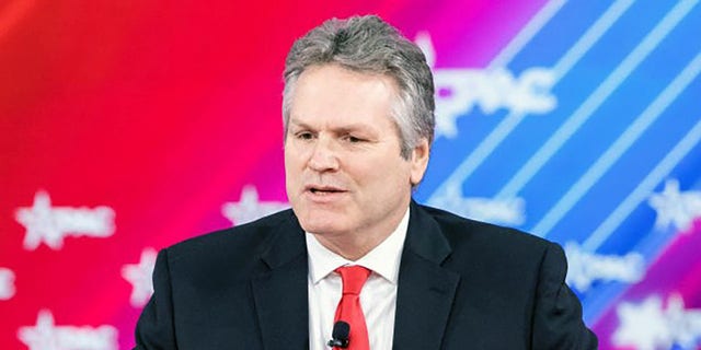 Michael Dunleavy, governor of Alaska, speaks during the Conservative Political Action Conference (CPAC) in Orlando, Florida, U.S., on Friday, Feb. 25, 2022.