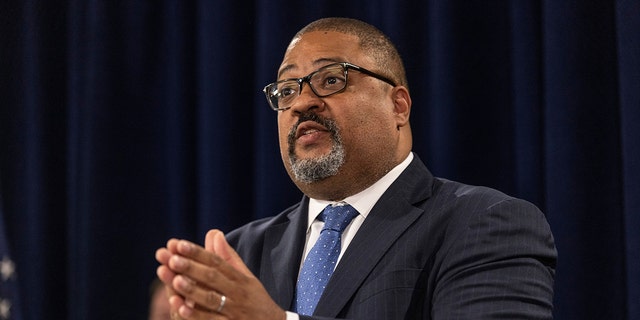 Manhattan District Attorney Alvin Bragg during a press conference in New York on Sept. 8, 2022.