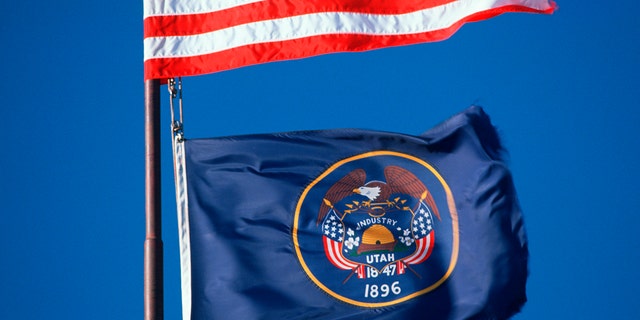 The historic State Flag of Utah.