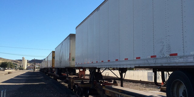 A train derailed just west of Kingman, Arizona on March 15, 2023.