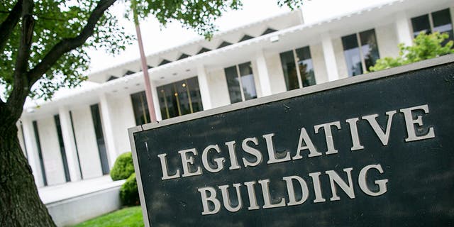 The North Carolina state legislature building is seen in Raleigh, N.C.