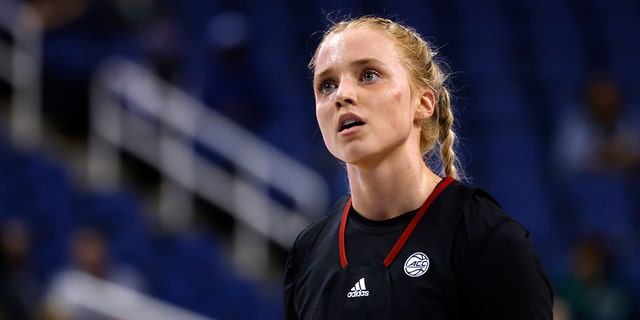 Hailey Van Lith of the Louisville Cardinals during the first half of a game against the Notre Dame Fighting Irish in the semifinals of the ACC women's basketball tournament at Greensboro Coliseum March 4, 2023, in Greensboro, N.C.