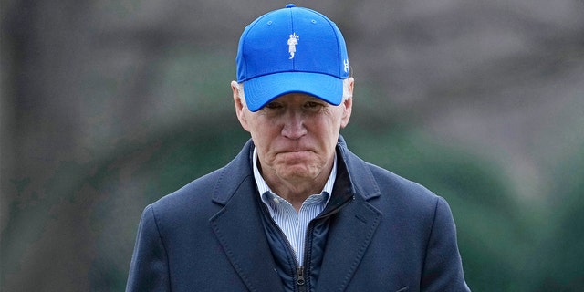 President Biden walks off Marine One on the South Lawn of the White House in Washington, Monday, Feb. 6, 2023.