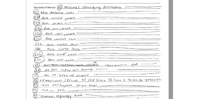 A witness told police she saw a man in dark clothes and a black mask with "bushy eyebrows" leaving out a back door after the murders. Police seized numerous pieces of dark clothing, gloves and masks from Bryan Kohberger's parents' house, where he returned for Christmas break after finishing his semester in Washington.