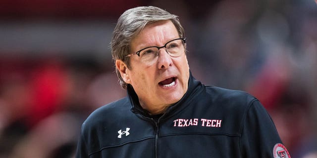 Head coach Mark Adams talks to a player during the Iowa State Cyclones game at United Supermarkets Arena on Jan. 30, 2023, in Lubbock, Texas.