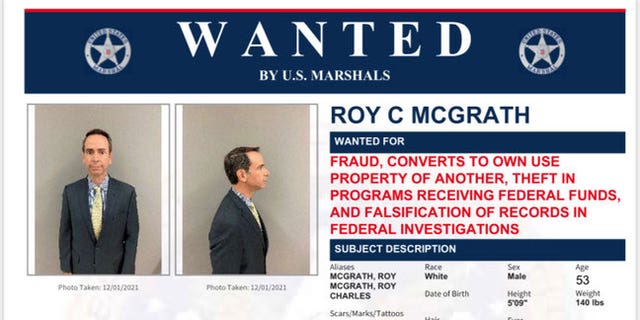 A wanted poster for Roy McGrath, the former chief of staff to former Republican Maryland Gov. Larry Hogan, was published on Tuesday, March 14 after he failed to appear in court on federal corruption charges.