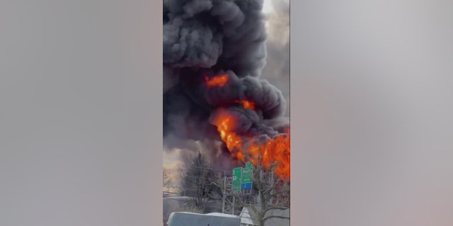 A huge fireball and heavy smoke were seen after a reported tanker explosion on Interstate 15 in Frederick, Maryland, Saturday.