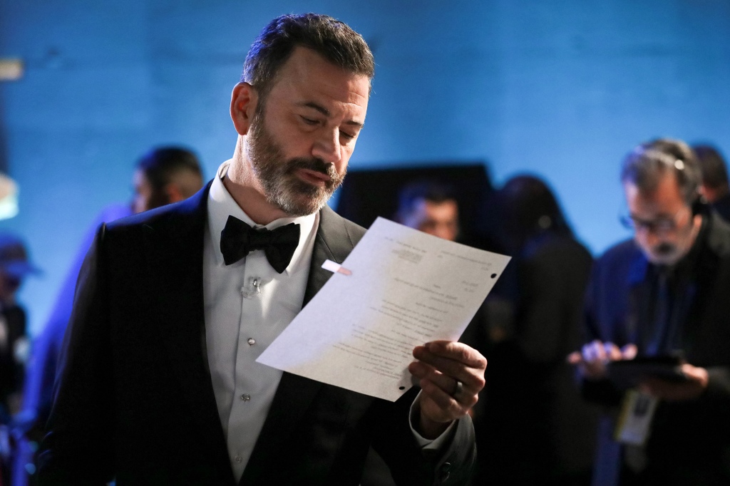 Jimmy Kimmel is seen backstage during the 95th Annual Academy Awards on March 12, 2023 in Hollywood, California. 