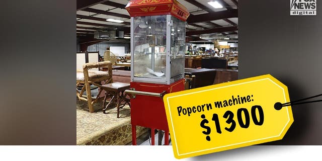 The Murdaughs' popcorn machine sold for $1,300.