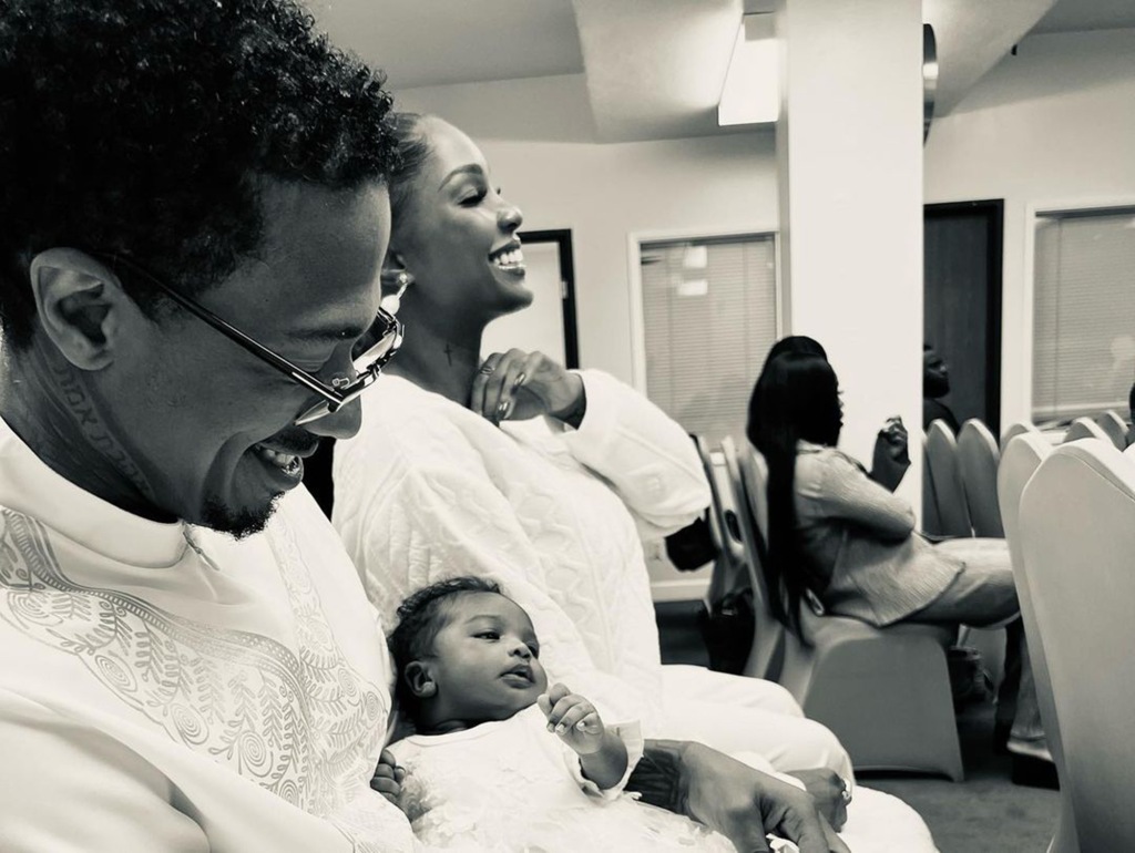 Nick Cannon with daughter Onyx Ice and model LaNisha Cole.