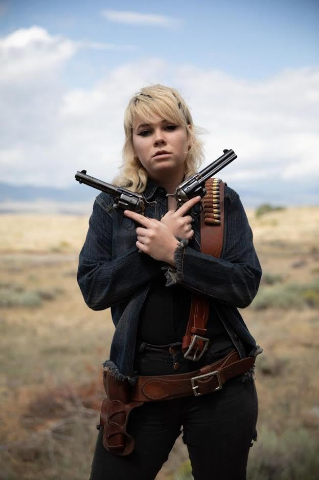 Hannah Gutierrez-Reed, the 24-year-old head armorer in charge of guns on the movie set RUST -  where a gun prop gone wrong led to Alec Baldwin fatally shooting Halyna Hutchins