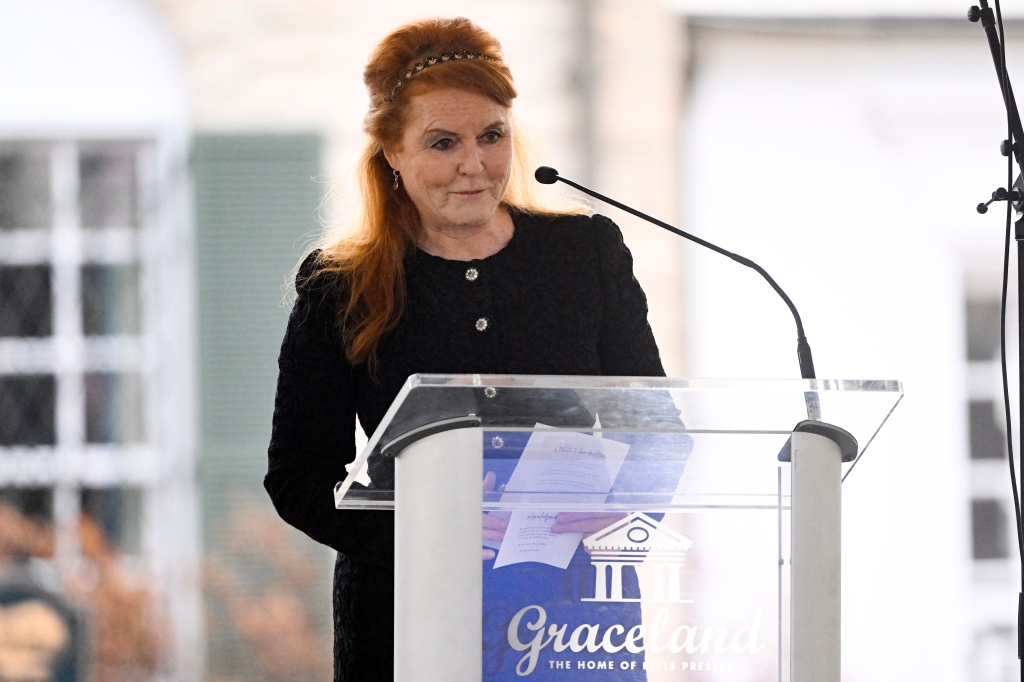 The Duchess of York, who is currently promoting her new memoir "Finding Sarah," made a speech at Presley's memorial back in January.