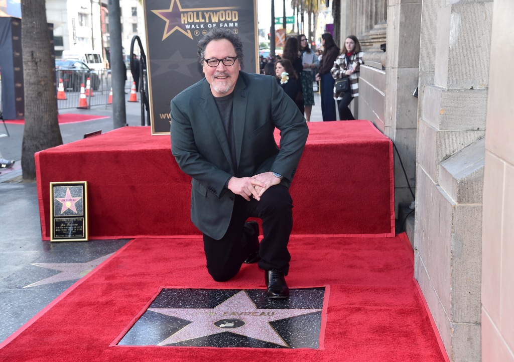 Jon Favreau poses next to his Star on the Hollywood Walk of Fame on Feb. 13.