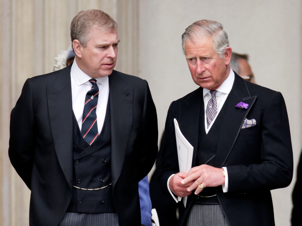 King Charles and Prince Andrew.