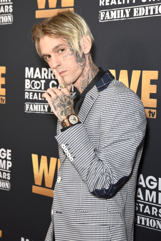 Aaron Carter on the red carpet 2019