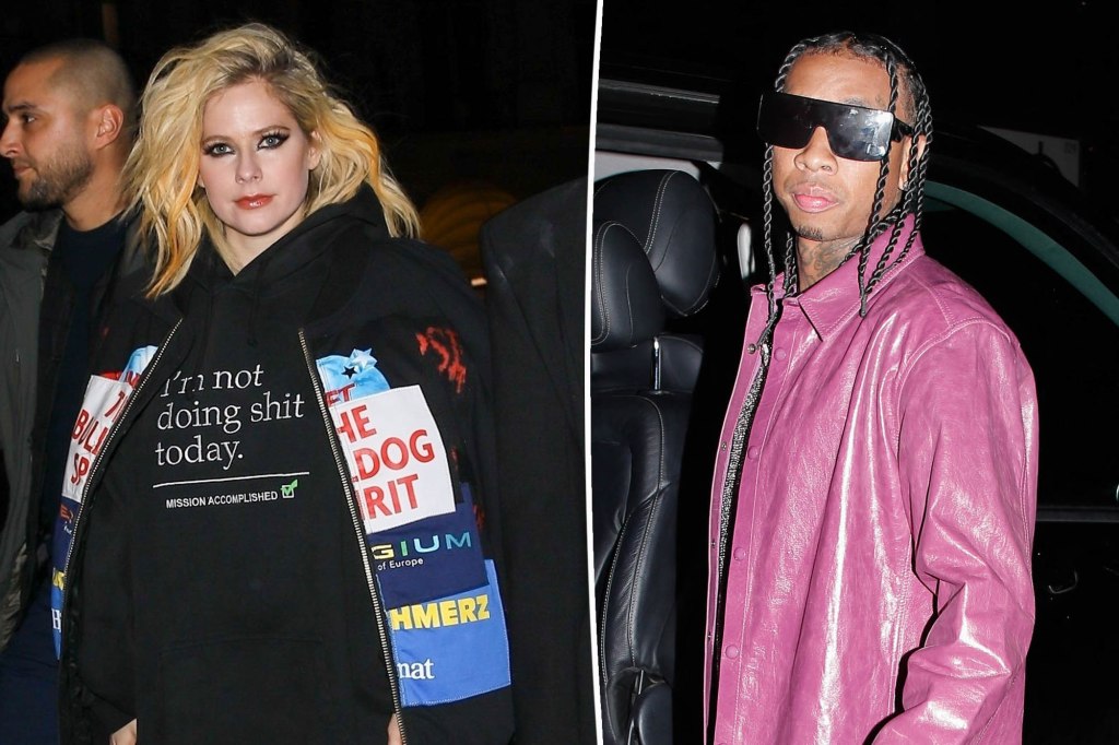 Avril Lavigne parties with Tyga