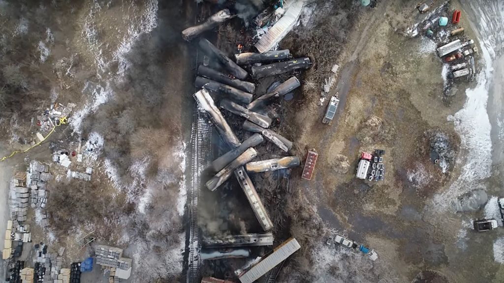 East Palestine, Ohio, train derailment.