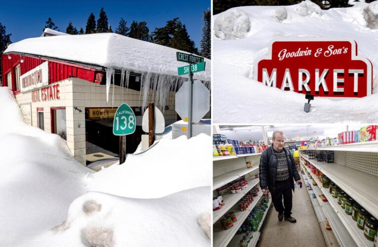 Blizzard traps Californians in mountain homes for a week