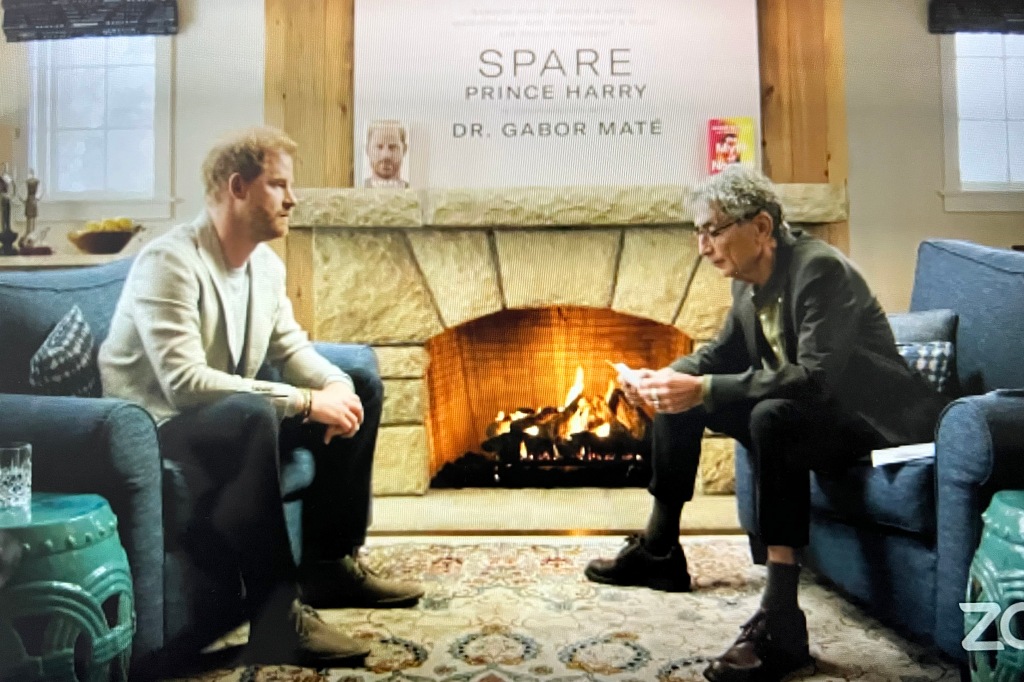 Prince Harry speaks to Dr. Gabor Maté in a ticketed livestream chat.