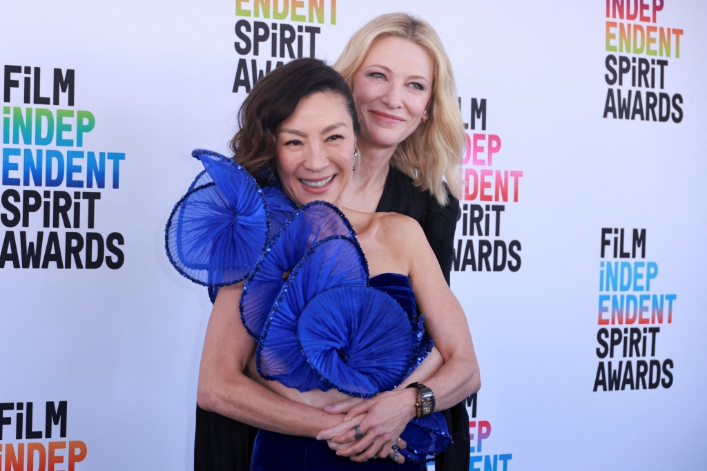 Best Actress competitors Michelle Yeoh and Cate Blanchett were all smiles at the Independent Spirt Awards, but Yeoh possibly slighted Blanchett on Instagram.
