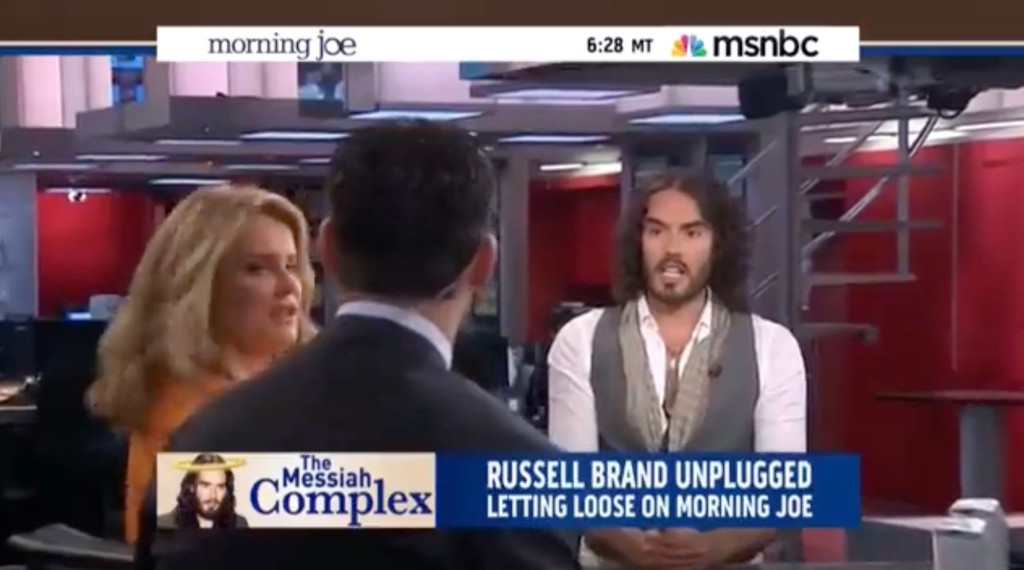 Russell Brand on "Morning Joe" in 2013.