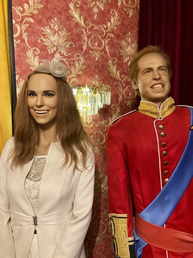 The Prince and Princess of Wales' in wax form.