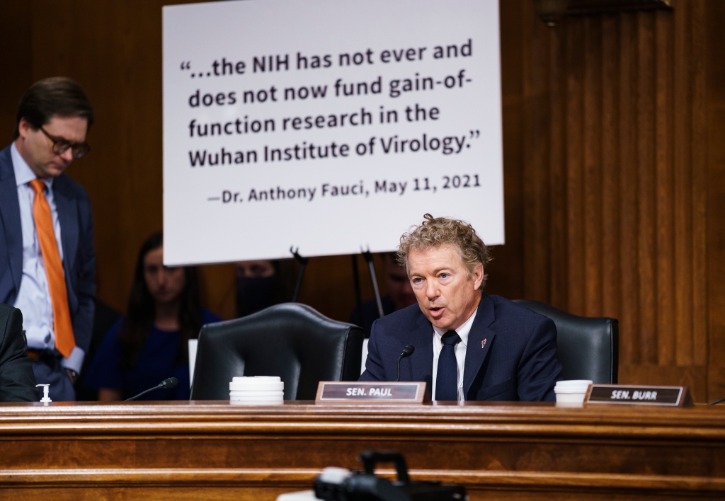 Sen. Rand Paul (R-Ky.) addresses Dr. Anthony Fauci,