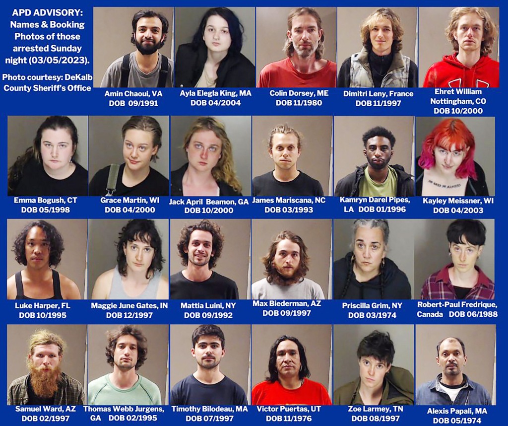 Mugshots of those arrested