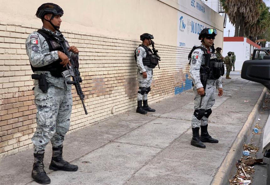 Mexican Natioanla Guard prepare a search mission for four U.S. citizens kidnapped by gunmen at Matamoros, Mexico