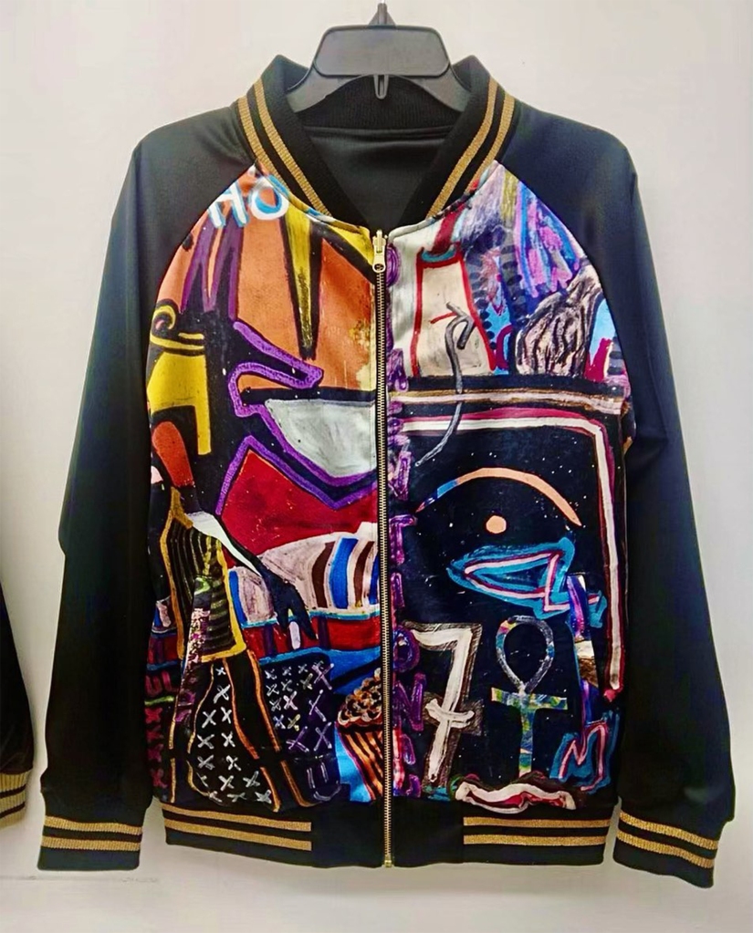 The jacket was one that Jansen designed and showed off on his Instagram page earlier in February. 