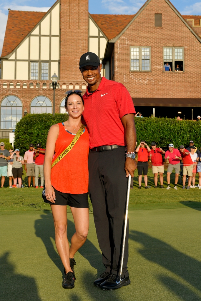 Erica Herman and Tiger Woods