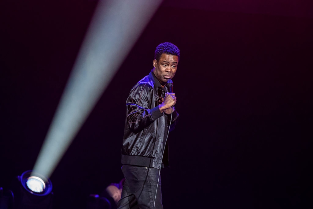 Chris Rock performs live during his Total Blackout Tour at the Ericsson Globe Arena on October 2, 2017 in Stockholm, Sweden. 