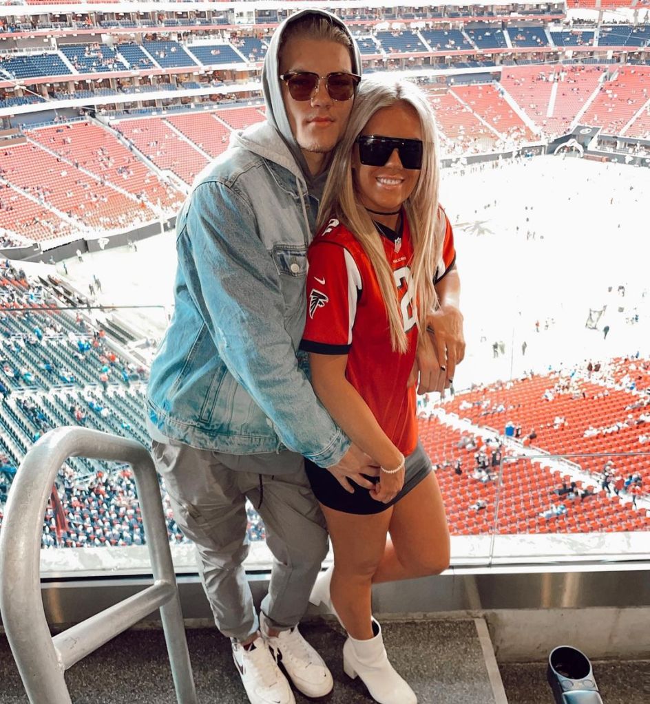 Elijah DeWitt is seen with his girlfriend Bailey Reidling in an undated Instagram photo. DeWitt, a standout receiver for Jefferson High School in Georgia, was gunned down outside the chain restaurant in the parking lot of the Sugarloaf Mills Mall Wednesday, Oct. 5, 2022.