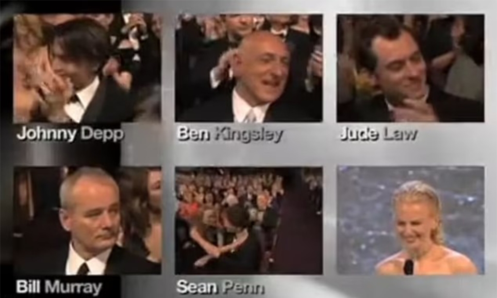 Bill Murray looked annoyed when he didn't win best actor in 2004.