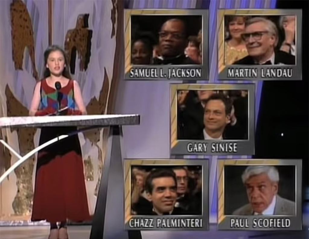 Anna Paquin presented the award for Best Supporting Actor in 1995.