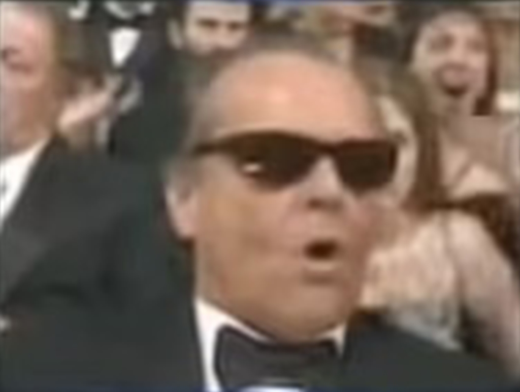 Jack Nicholson appeared shocked at the 2003 Academy Awards.