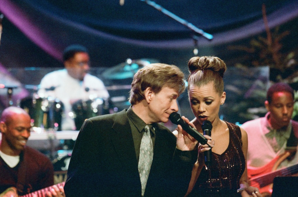 Bobby Caldwell and Vanessa Williams perform on December 16, 1996 