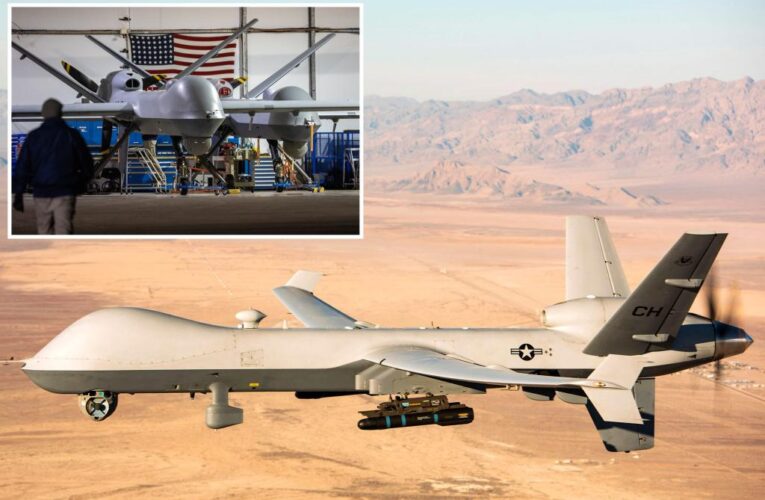What is the US MQ-9 Reaper drone that collided with Russian jet