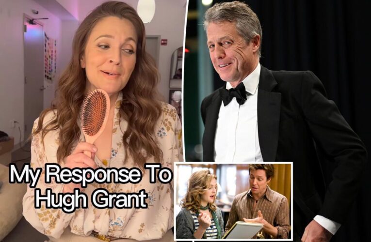 Drew Barrymore responds to Hugh Grant calling singing ‘horrendous’