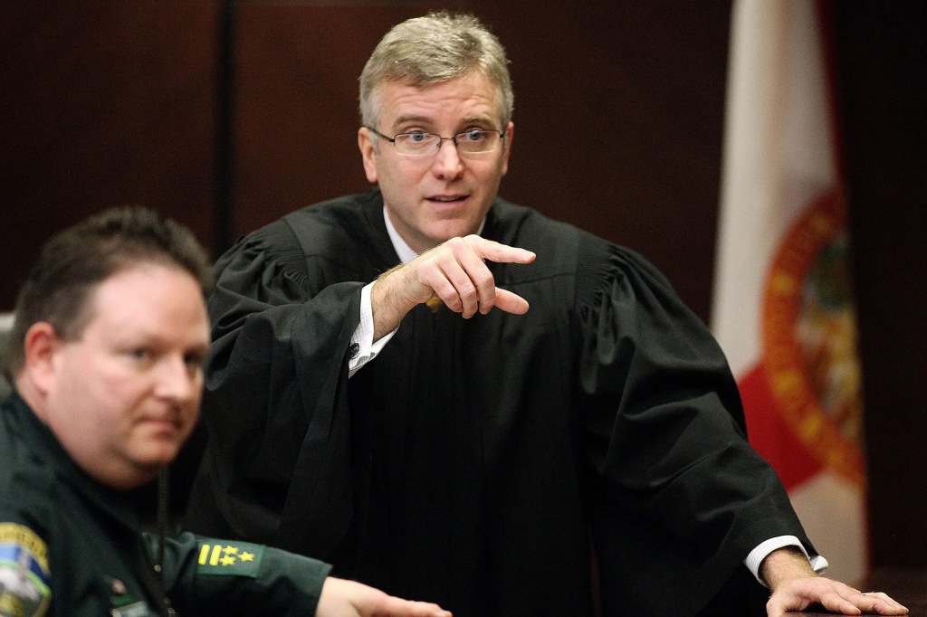 Florida federal Judge Mark Walker is pictured in court.