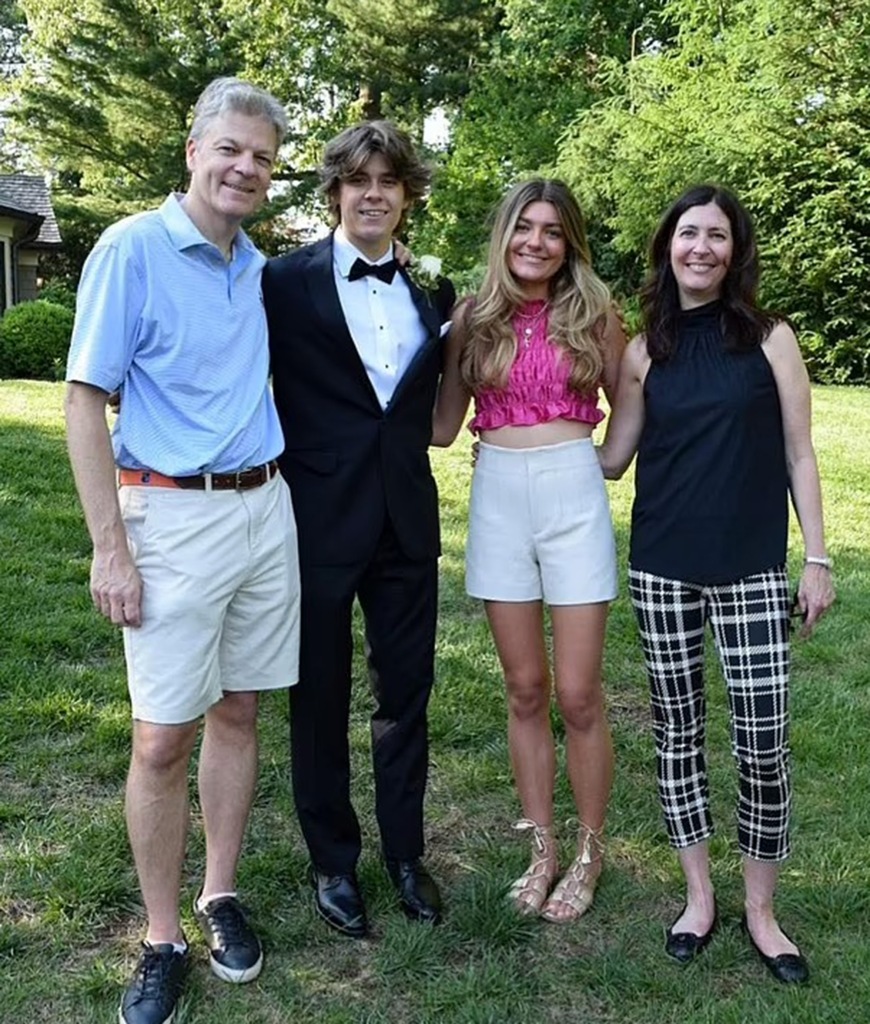 The late Henry Meacock with his parents, Will and Colleen, and his older sister Ellie.