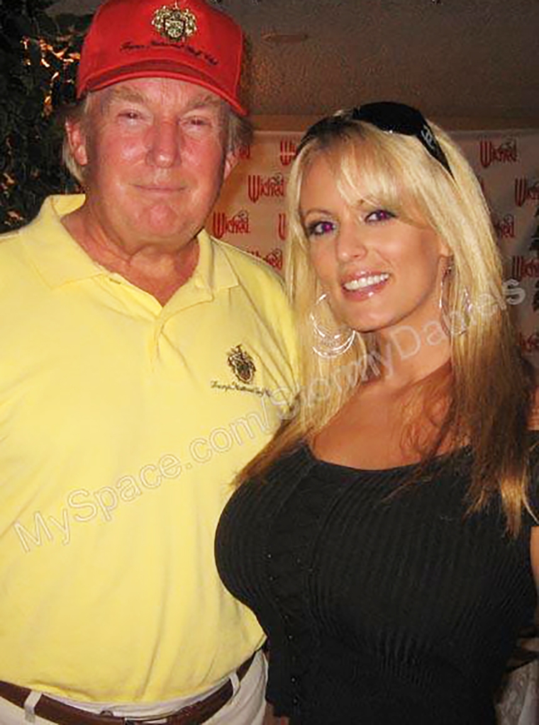 Donald Trump and Stormy Daniels pose for a picture in 2006
