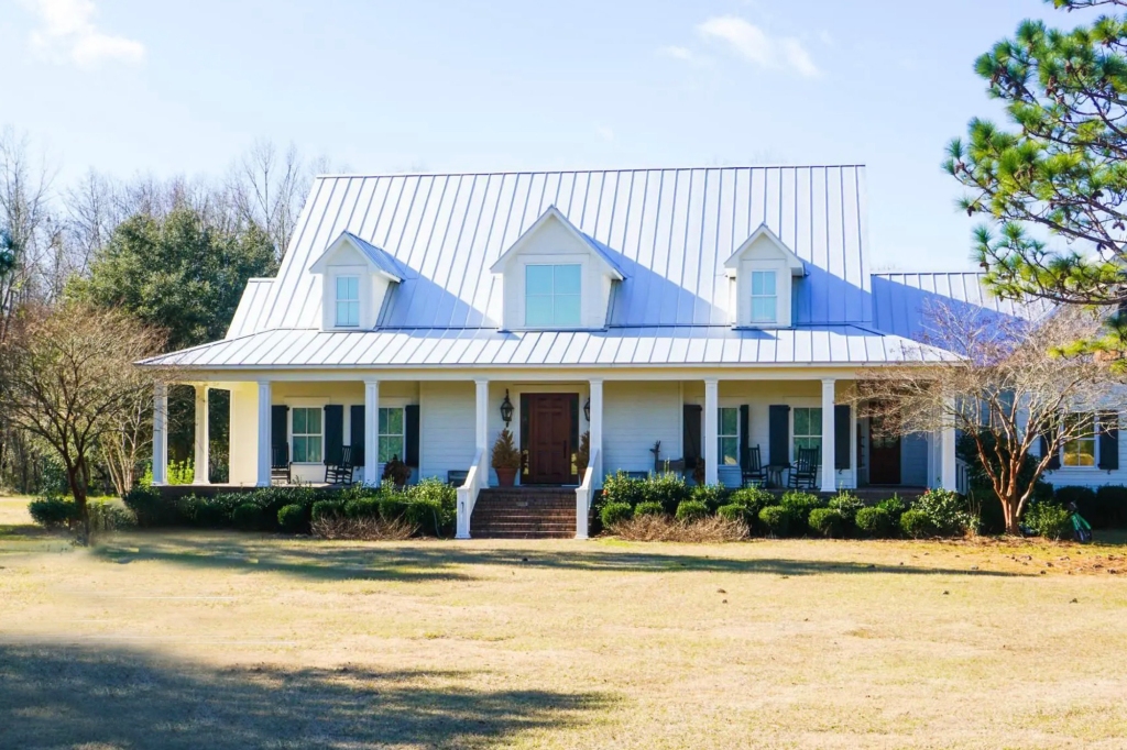 The exterior of the main house at the Moselle estate.