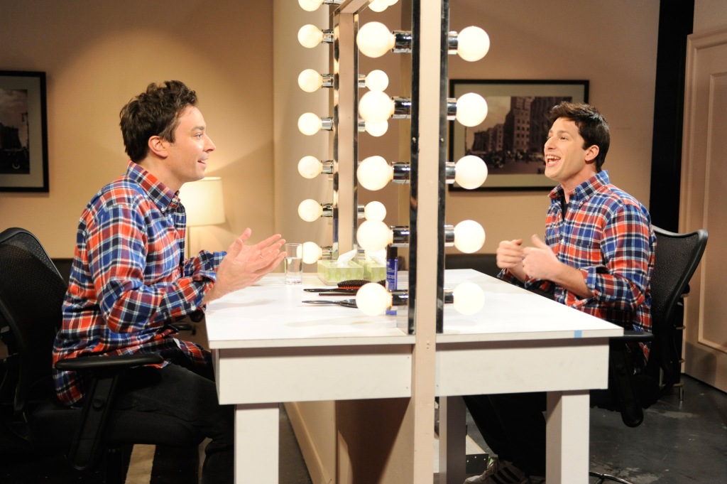 Jimmy Fallon and Andy Samberg on "Saturday Night Live" in 2011.