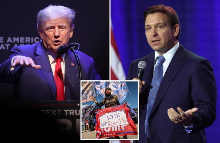 Trump, claiming arrest is imminent, trounces DeSantis in 2024 poll