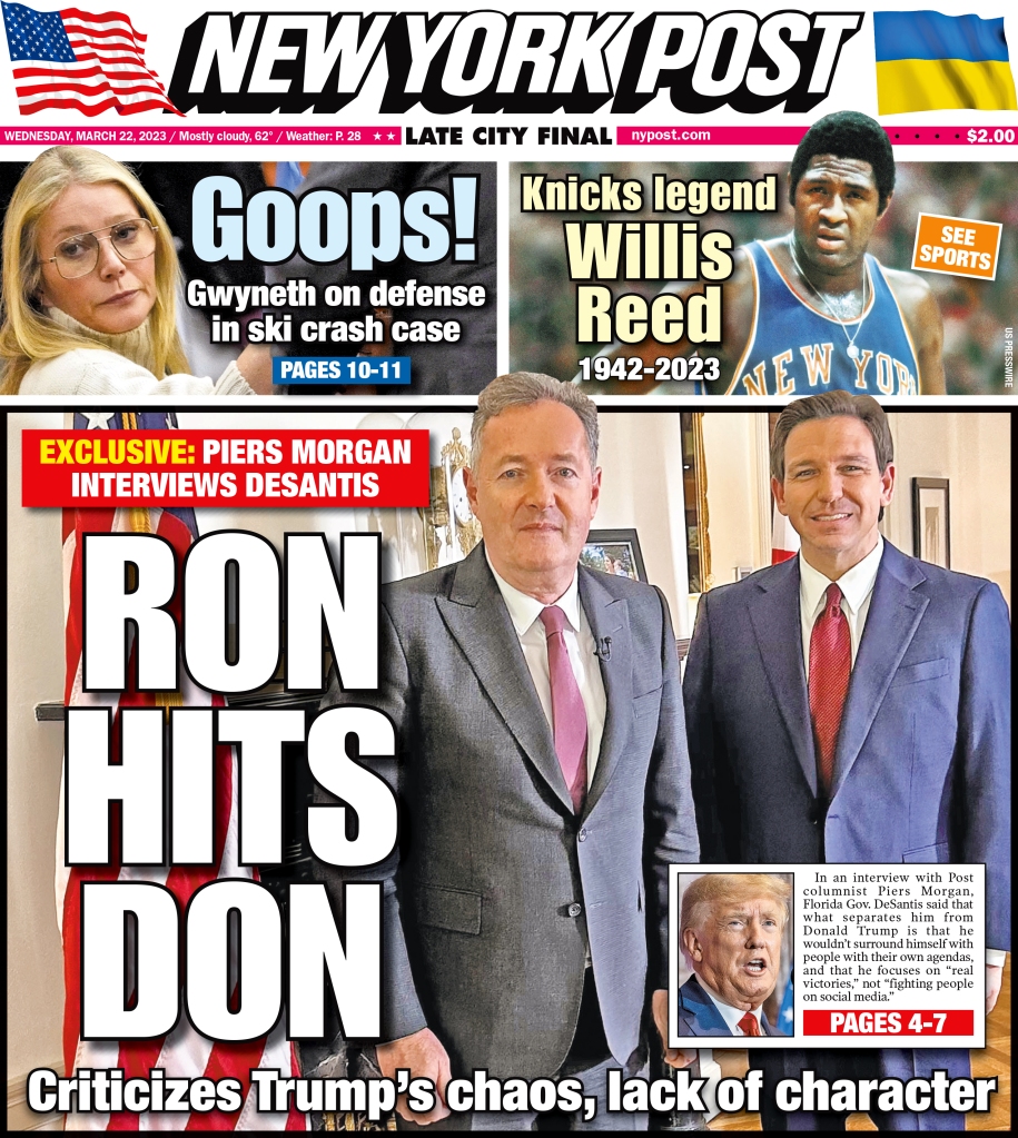 New York Post cover 