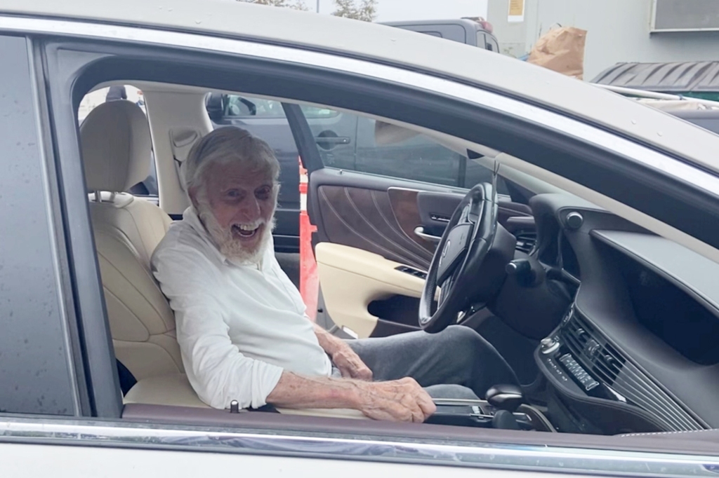 Dick Van Dyke in car